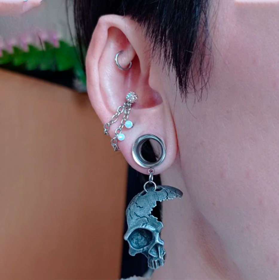 Alargabrinco Crânio / 1 Par