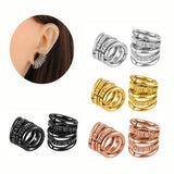 Lobe Cuff Ringed Beaded / 1 Par