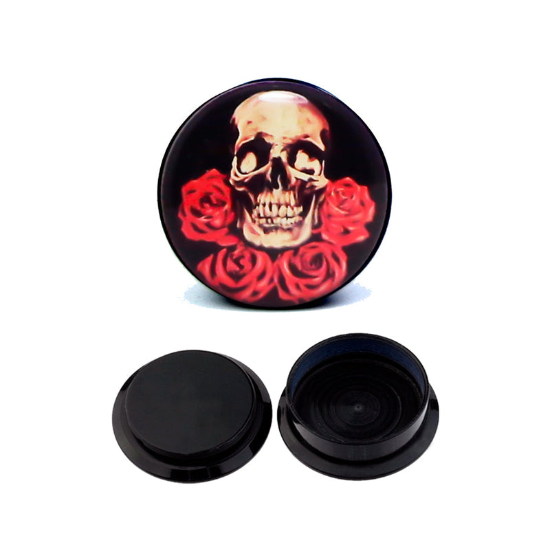 Alargador Caveira com Rosas