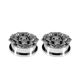 Alargador Caveira Flower / 1 Par