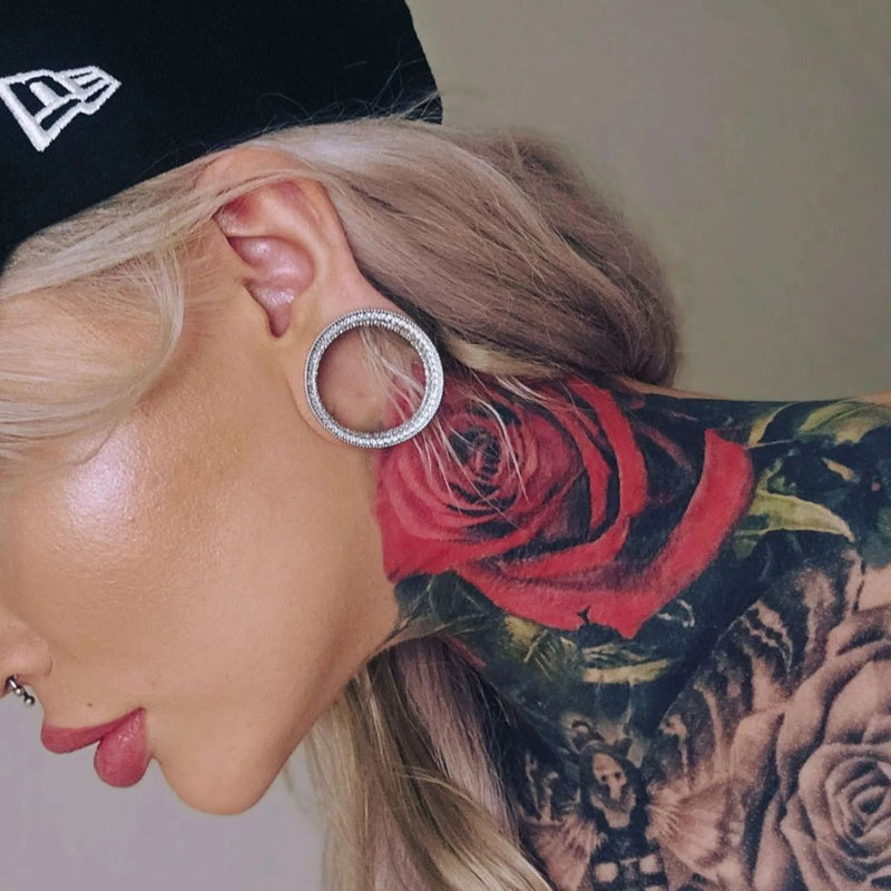 Alargador Diamond Cravejado / 1 Par