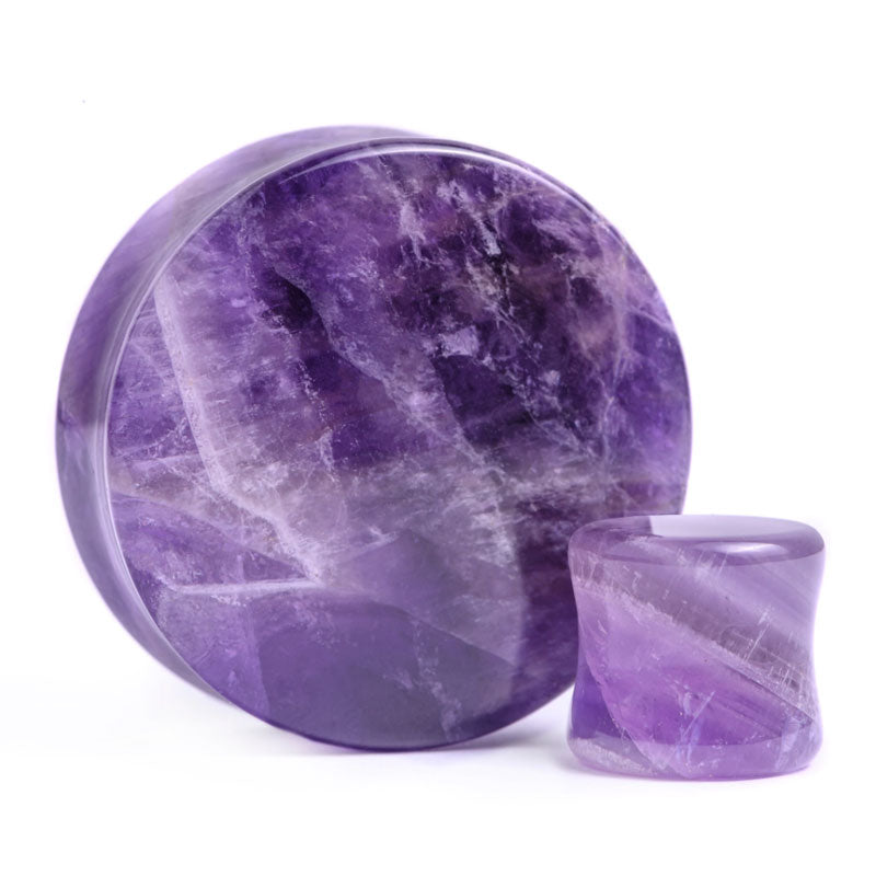 Alargador Plug Pedra Ametista / 1 Par