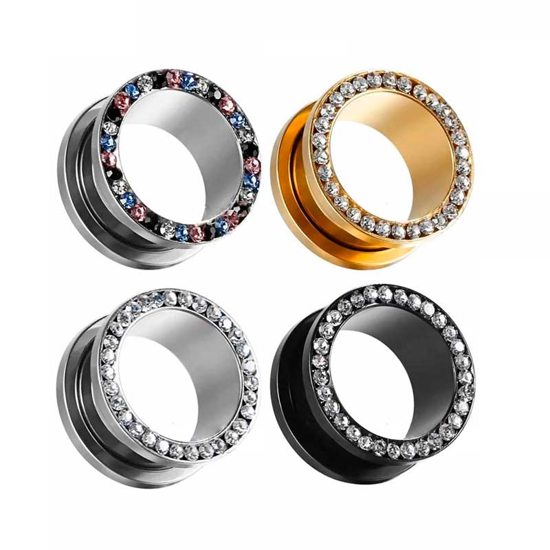 Alargador Strass / 1 Par