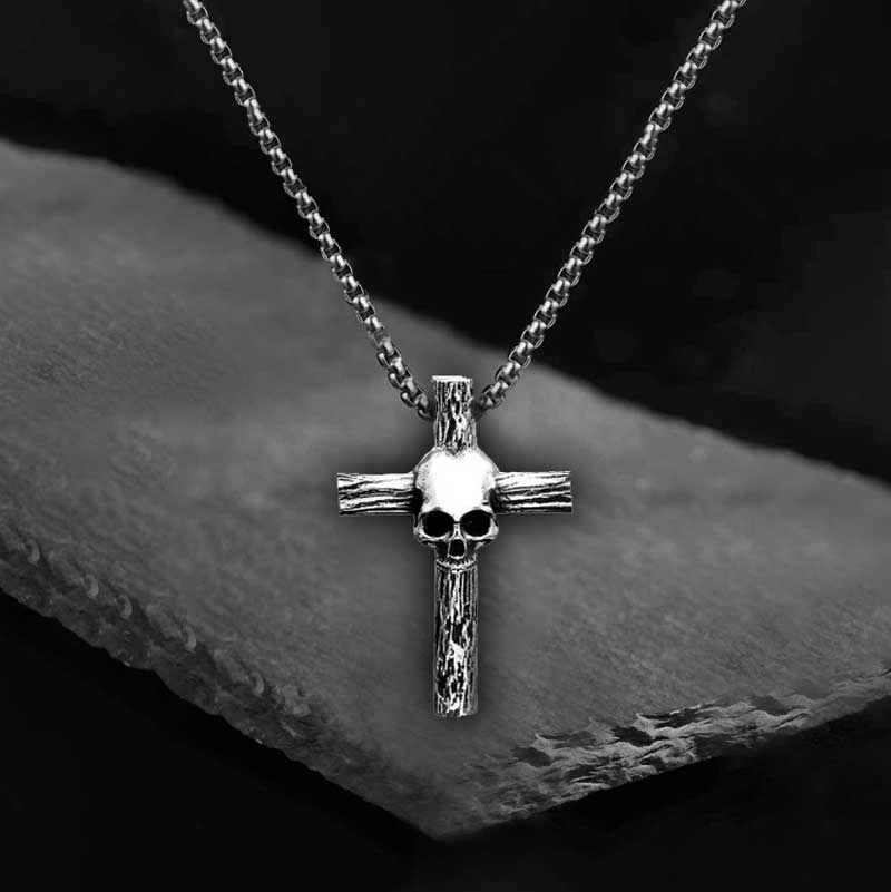 Colar Skull Crucifix