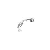 Piercing Barbell Curvo Prateado - Bolinha com Spike