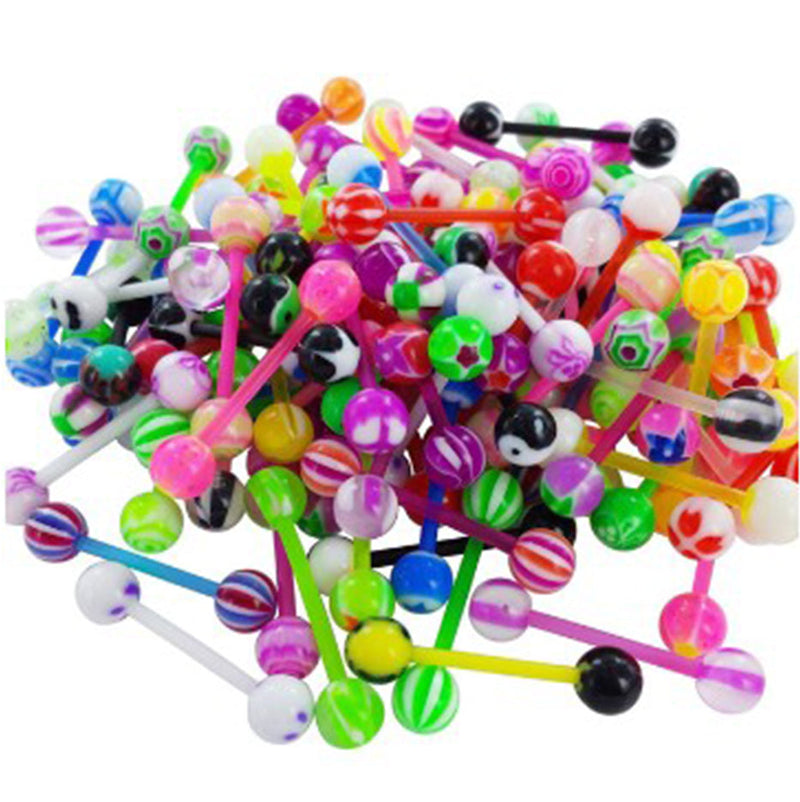 Piercing Língua Acrílico Flexível - Bolinha