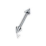 Piercing Barbell Reto Prateado - Spike