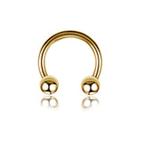 Piercing Ferradura Dourado - Bolinha