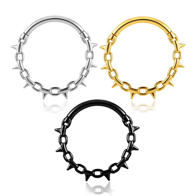 Piercing Corrente com Espinhos