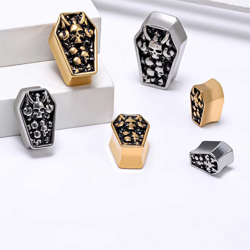 Alargador Coffin Skull / 1 Par