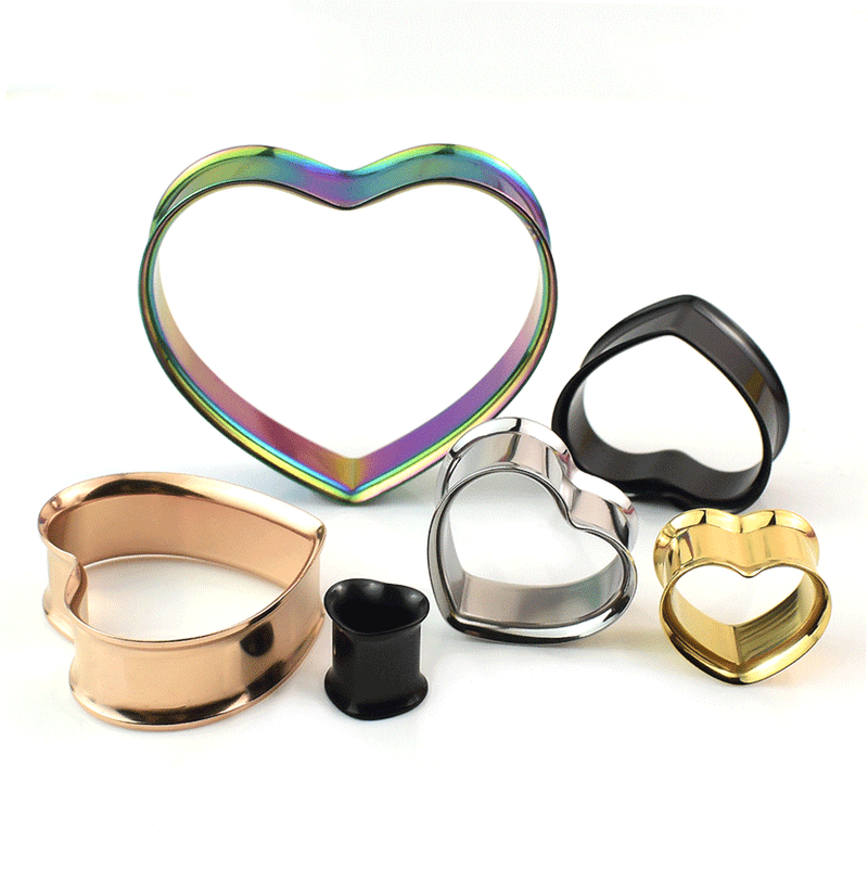 Alargador Coração Steel / 1 Par