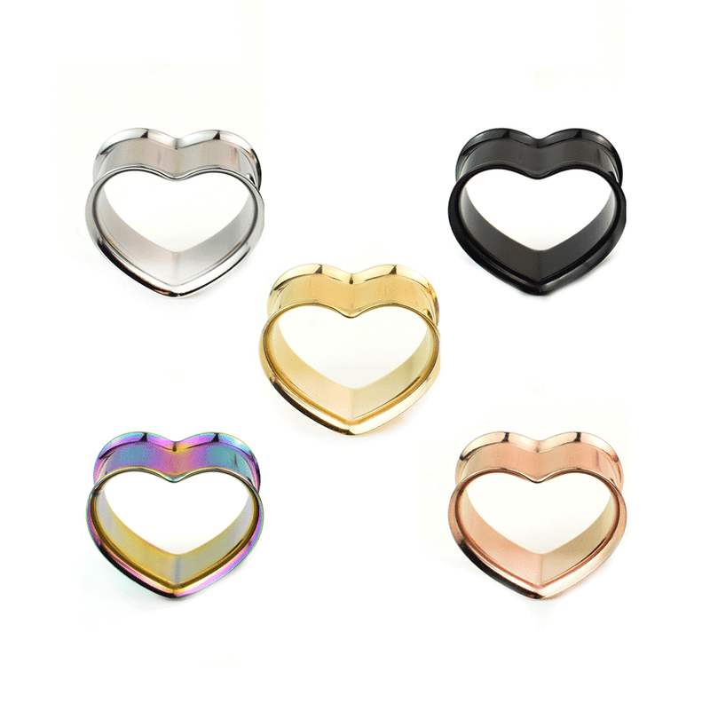 Alargador Coração Steel / 1 Par