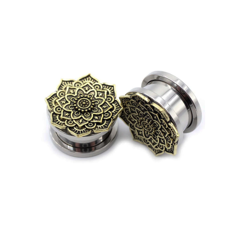 Alargador Aço Flor de Lótus