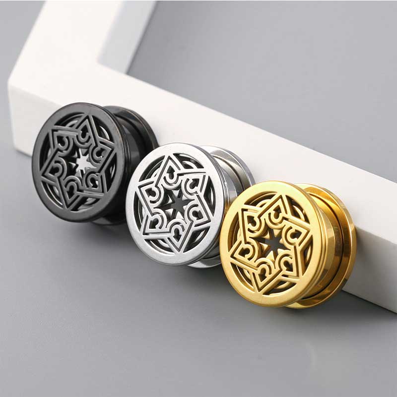 Alargador Hexagrama / 1 Par