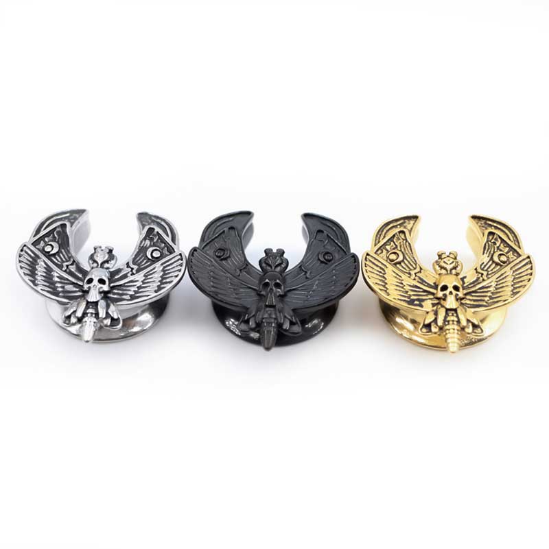 Alargador Moth Skull / 1 Par