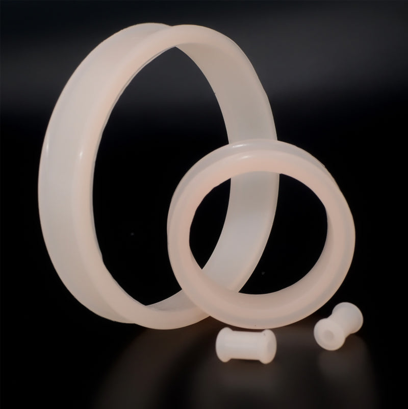 Alargador Túnel de Silicone Translúcido / 1 Par