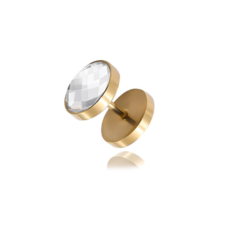 Falso Alargador Dourado - Strass