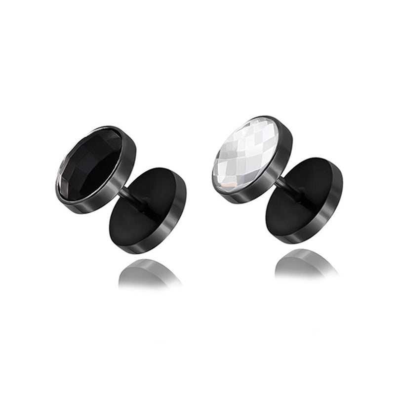 Falso Alargador Preto - Strass