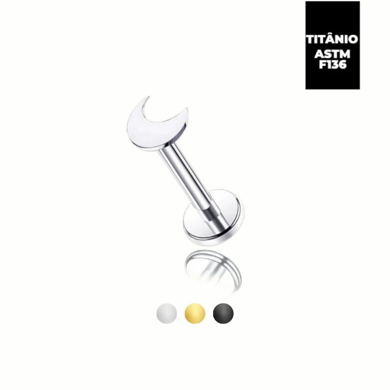 Piercing Titânio Labret Lua