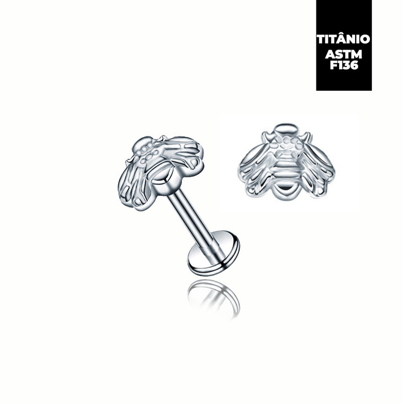 Piercing Titânio Labret Abelha