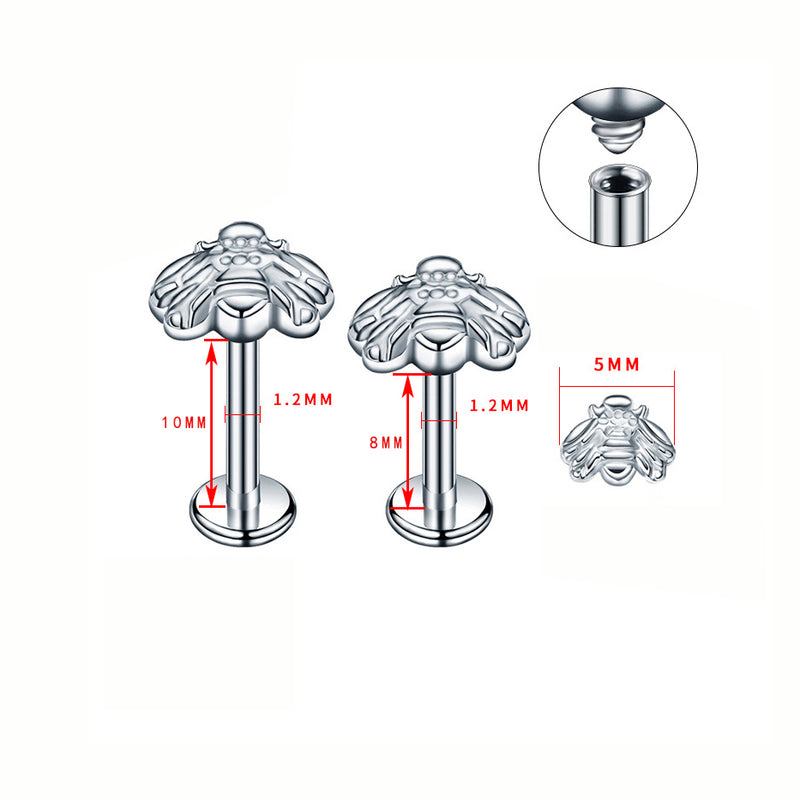 Piercing Titânio Labret Abelha