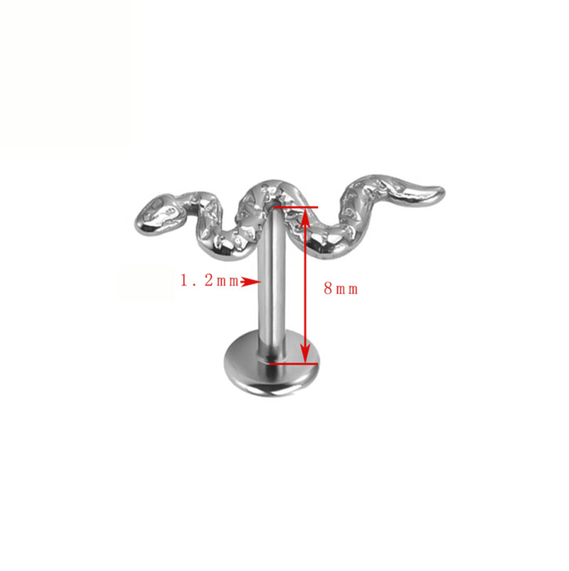 Piercing Titânio Labret Cobra