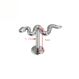 Piercing Titânio Labret Cobra