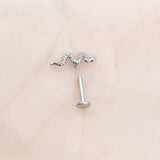 Piercing Titânio Labret Cobra