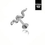 Piercing Titânio Labret Cobra