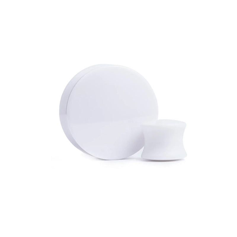 Alargador Plug Branco Leitoso / 1 Par