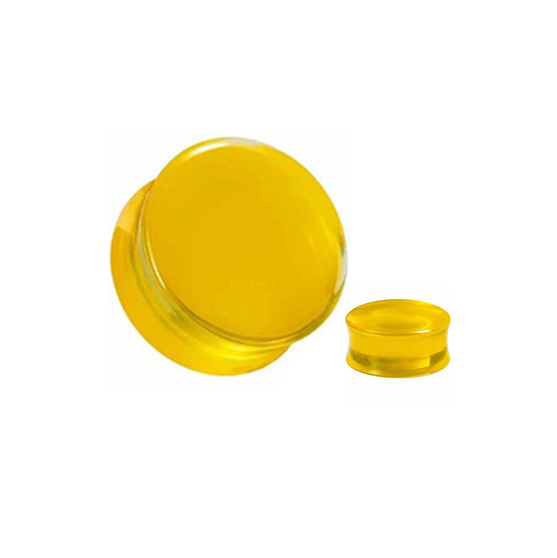 Alargador Plug Amarelo Translúcido / 1 Par