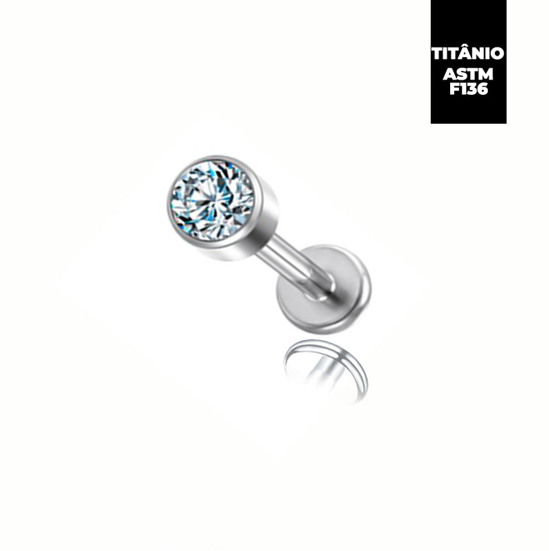 Piercing Titânio Labret Ponto de Luz